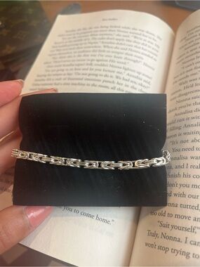 Sterling Silver Link Bracelet - Elegant Silver Chain for Men or Women